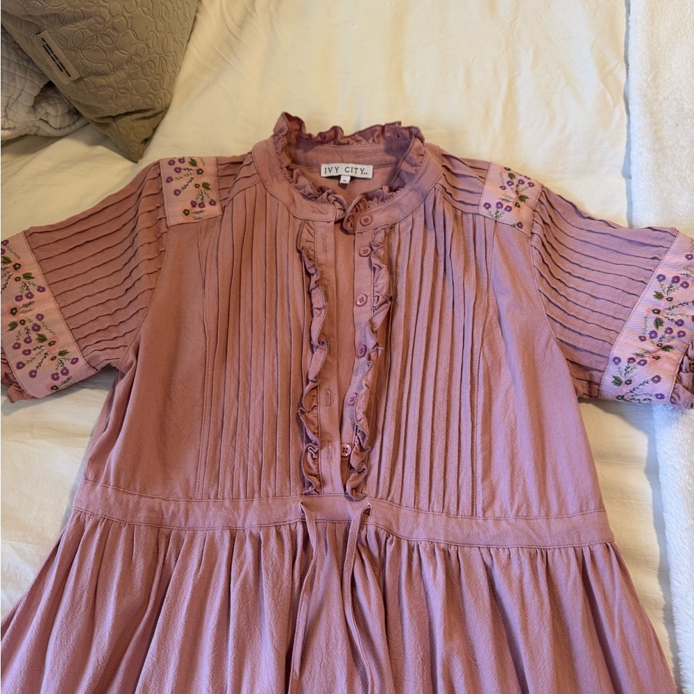Ivy City CO Pink Ruffle Dress